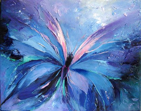 Abstract Butterfly Paintings Butterfly Blue Abstract