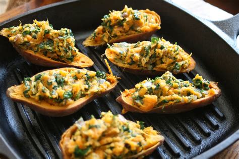 I Thee Cook Stuffed Sweet Potato Skins