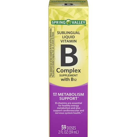 Spring Valley Vitamin B Complex Sublingual Liquid 2 Fl Oz Walmart