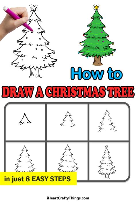 Christmas Tree Drawing How To Draw A Christmas Tree Step By Step