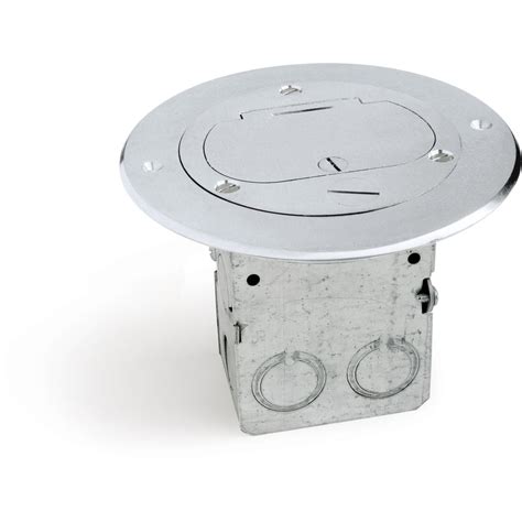 Lew Electric 612 Rss 1 A Round Floor Box 1duplex Hinged Lid Aluminum