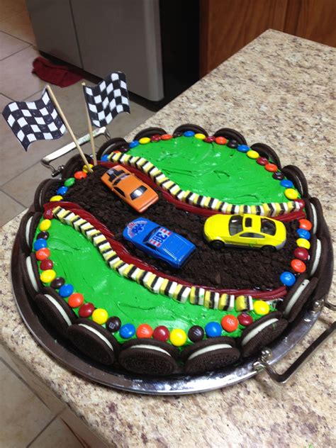 Race Car Cake Ideas Homemade Cake Race Track Birthday Cars Cakes Wheels