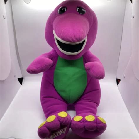Vintage Playskool Purple Dinosaur Barney Plush Talking Singing Hot