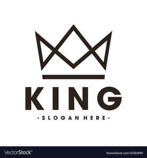 Crown And Royal And King Logo Design Royalty Free Vector