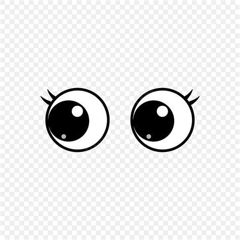 Descarga Vector De Conjunto De Ojos De Dibujos Animados En Blanco Y