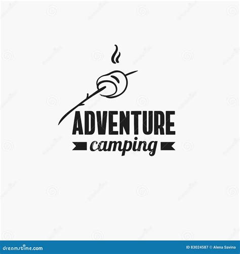 adventure camping badge stock vector illustration of insignia 83024587