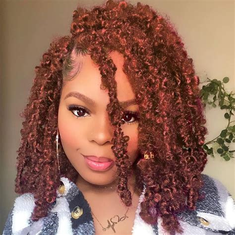 Buy Leeven6 Packs Copper Red Bob Distressed Butterfly Locs Crochet Hair