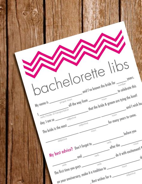Printable Bachelorette Party Game Mad Libs Etsy