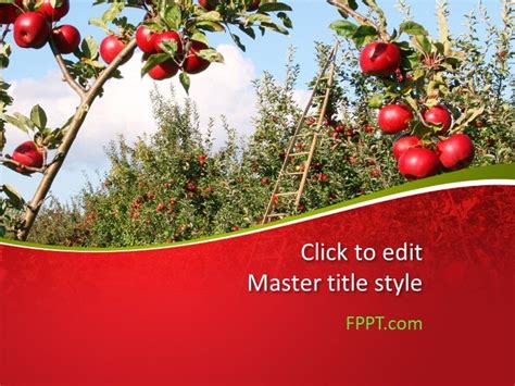 Free Apples Tree Powerpoint Template Free Powerpoint Templates