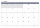 Calendário julho 2021 para imprimir - iCalendário.br.com