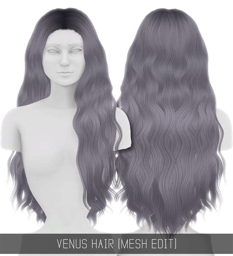 Simpliciaty — Venus Hair Mesh Edit 36 Swatches Hq Mod