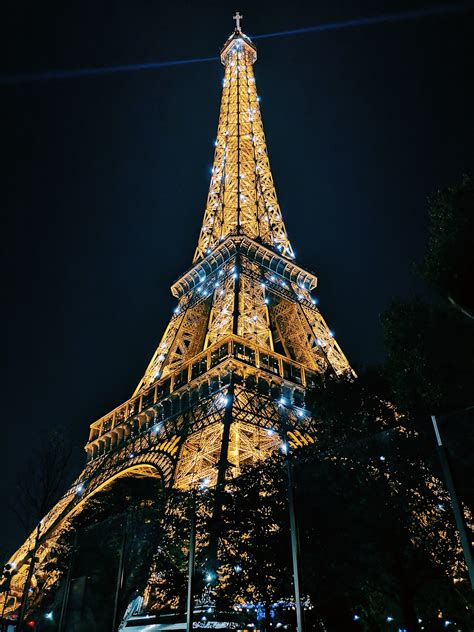 Eiffel Tower Paris During Night Time · Free Stock Photo