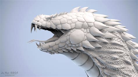 Artstation Basilisk 3d Sculpture Jia Hao Monster Concept Art