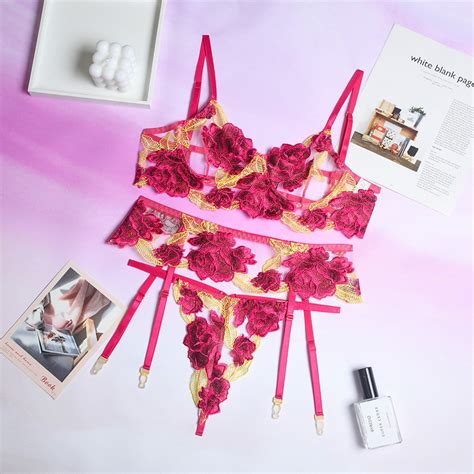 Embroidery Sexy Lingerie Set Lace See Through Floral Women S Underwear High Quality Sexy Bra