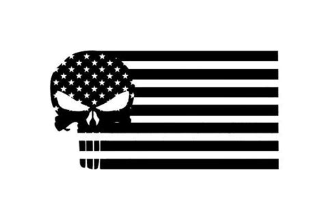 Punisher Skull Flag Vinyl Decal High Quality Oracal Vinyl Many Sizes