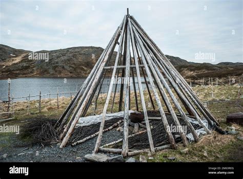 Sami Traditional Hut Frame Honningsvag Honningsvåg North Cape
