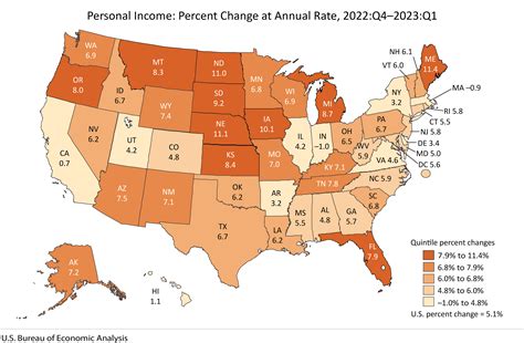 Misunderstood Finance State Gdp And Personal Income Maps Percent