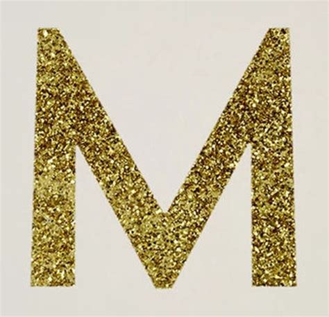 Large Gold Glitter Letter M Sticker T Wrapping Stickers Etsy