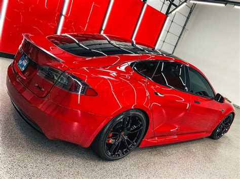2020 tesla model x performance changes: Tudor's Multi-Coat Red Tesla Model S P100D - Unplugged ...