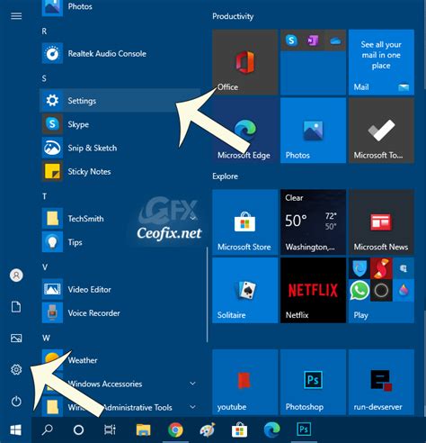 Quick And Easy Ways To Open Settings App In Windows 10