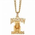 Buy Hip hop death row records Pendant Necklace Men Link Chain Iced Out ...