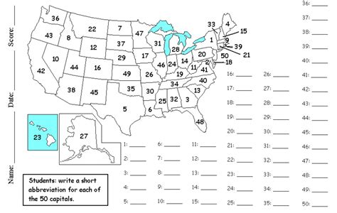 Usa Capitals Map Quiz Quiz