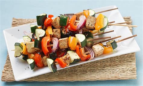 Try these healthy, easy, and tasty dinner recipes from the american diabetes association that will keep you full without spiking your sugar levels. Marinated tofu kebabs | Marinated tofu, Tofu kebab, Tofu