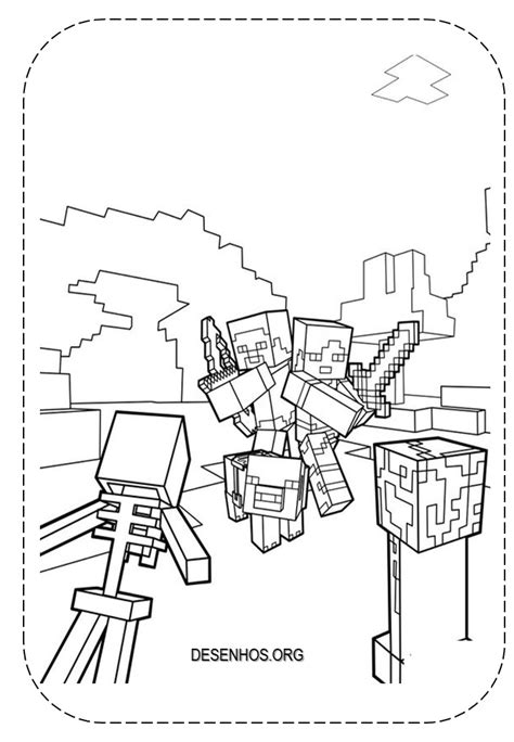 Desenhos Para Imprimir E Colorir Do Minecraft Minecraft Coloring Images
