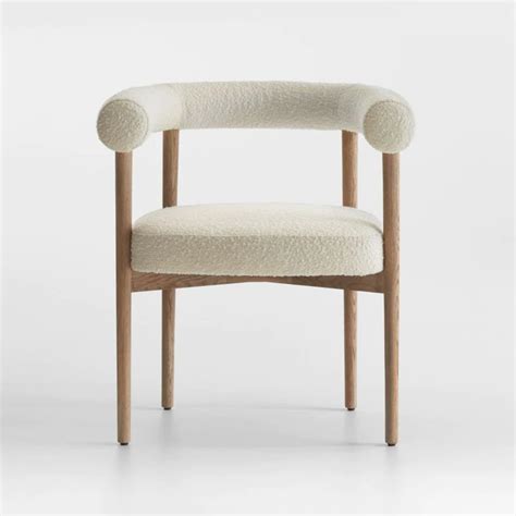 Mazz Boucle Dining Chair By Leanne Ford Modern Farmhouse Furniture Wood Dining Chairs