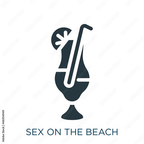 Sex On The Beach Vector Icon Sex On The Beach Sex Beach Filled Icons From Black Flat Drinks