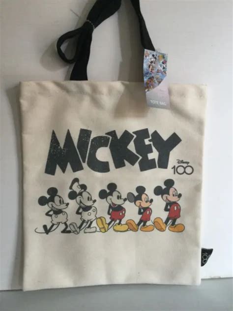 Disney 100 Mickey Mouse Through The Years Tote Shopper Bag New George
