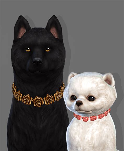 Simple Dog Collar For The Sims 4 Spring4sims Sims 4 Pets Sims Pets