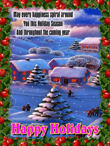 A Happy Holiday Ecard Free Happy Holidays Ecards Greeting Cards 123