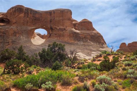 View Through Tunnel Arch In Arches National Park Utah Usa Natural