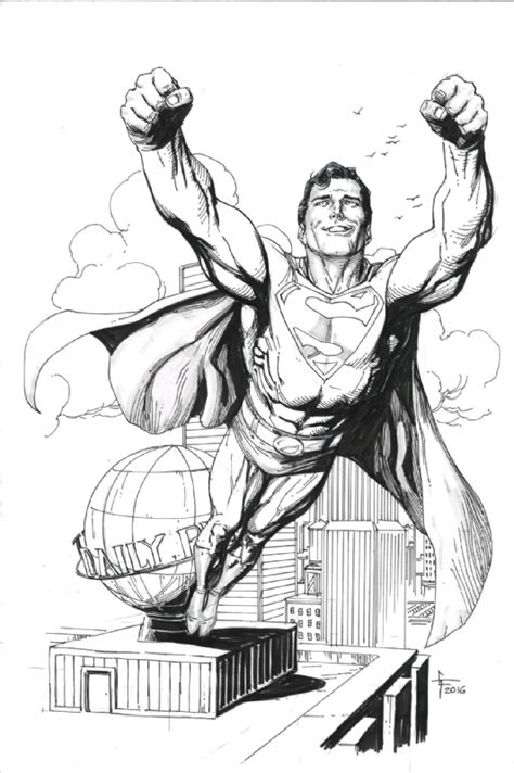 Superman Gary Frank In Anthony Nguyens Heroes Comic Art Gallery Room