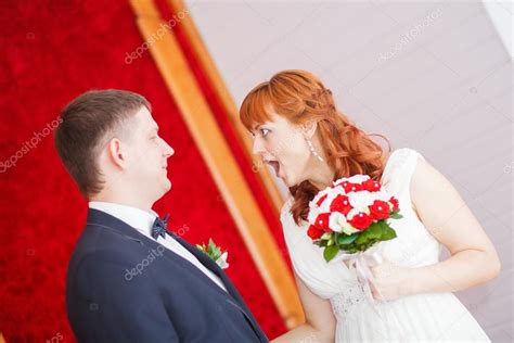 Funny Bride And Groom Stock Photo By ©lobodaphoto 86660676
