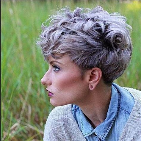 34 popular women grey hairstyles ideas messy pixie haircut hair styles thick hair styles