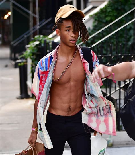 Jaden Smith Showing His Abs In Nyc July Popsugar Celebrity Photo