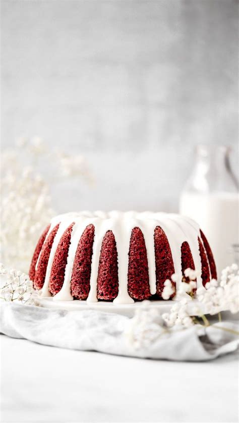 Frost with cream cheese frosting and sprinkle with nuts if desired. Red Velvet Bundt Cake | Recipe (With images) | Red velvet ...