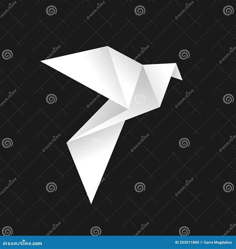 Origami Dove Stock Vector Illustration Of Peace Craft 203011800