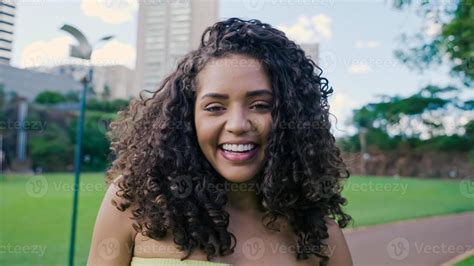 Smiling Young Latin Woman Joy Positive And Love Beautiful Brazilian