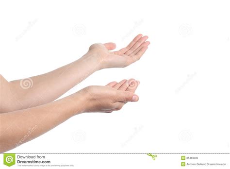 Beautiful Woman Hands Inviting To Come In Stock Photo - Image: 31463230