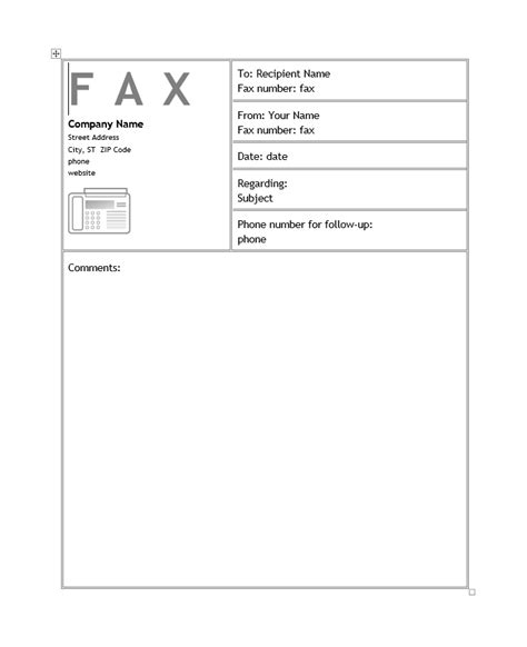 Business Fax Cover Sheet Free Word Templates