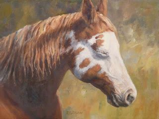 Daily Painters Of Arkansas Cow Pony Resting Debra Sisson Oil Painting
