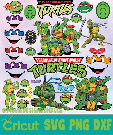 Ninja Turtles Bundle Svg Png Dxf Movie Design Bundles