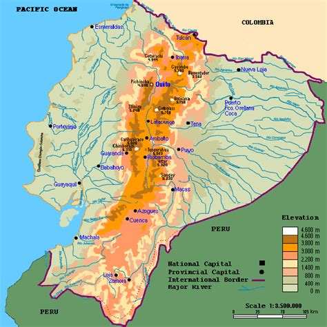 Ecuador Explorer Mapa De Ecuador Mapa Físico De Ecuador