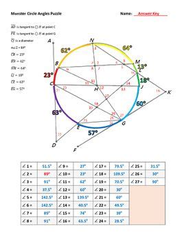 44 more problems a 10 by 24 rectangle is inscribed in a circle. Monster Circle Puzzle - Angles Formed By Secants and ...