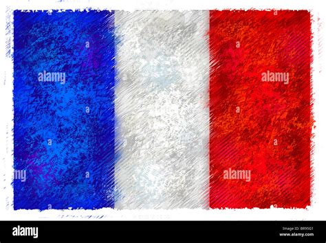 Dibujo De La Bandera De Francia Fotografía De Stock Alamy