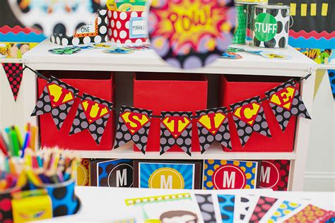 Having classroom door decorations is a great way to welcome your students, make your learning environment warm and inviting, and show off your creativity! Superhero Classroom Theme - SchoolgirlStyle