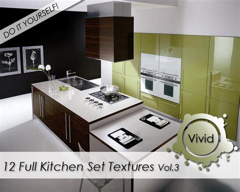 Most kitchen sets come with all the appliances kids need to get cooking, but the extras they need to serve up the grub are sold separately. Second Life Marketplace - vivid - full kitchen set pack3